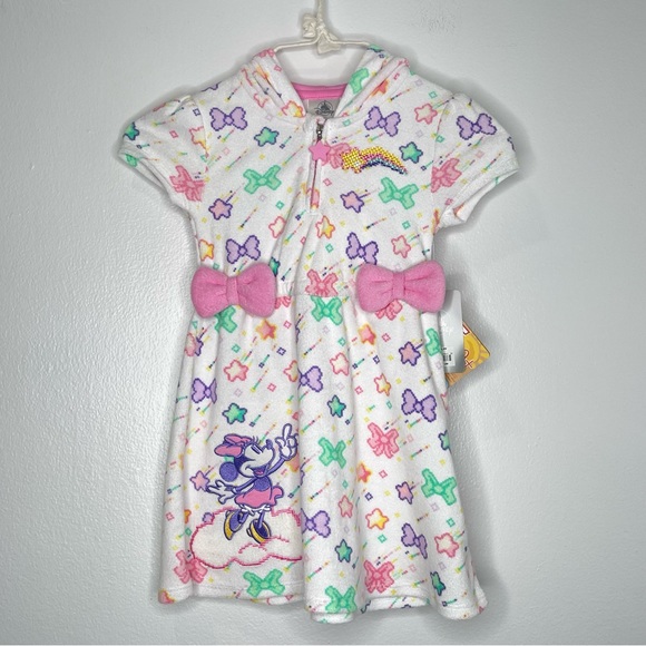 Disney Other - Disney Minnie Mouse Swimsuit Coverup Hooded Dress Size 4 NWT UPF 50+